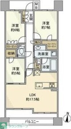 プラウドタワー名古屋久屋大通公園の物件間取画像